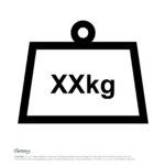 Contents-Weight-Symbol A weight with a number, content weight symbol