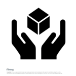 Handle-With-Care-Symbol Two hands surrounding a box, handle with care symbol