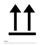 This-Way-Up-Symbol a horizontal line with two vertal arrows pointing up, this way up symbol