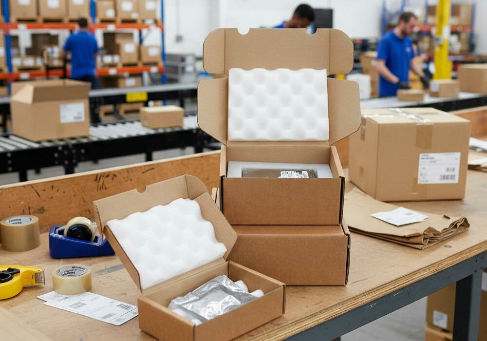 Convoluted foam boxes